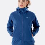 Rab Mont 626R0207 | Rab kinetik 2.0 su geçirmez ceket akşam vakti mavisi kadınlar