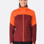 Rab Mont 626R0212 | Rab kinetik ultra su geçirmez ceket kırmızı greyfurt/derin funda kadınlar
