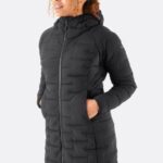 Rab Mont 626R033 | Rab arşın streç parka abanoz kadınlar