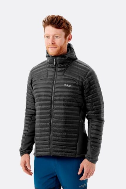 Rab Mont 626R0806 | Rab cirrus flex 2.0 yalıtımlı kapüşonlu ceket siyah erkekler