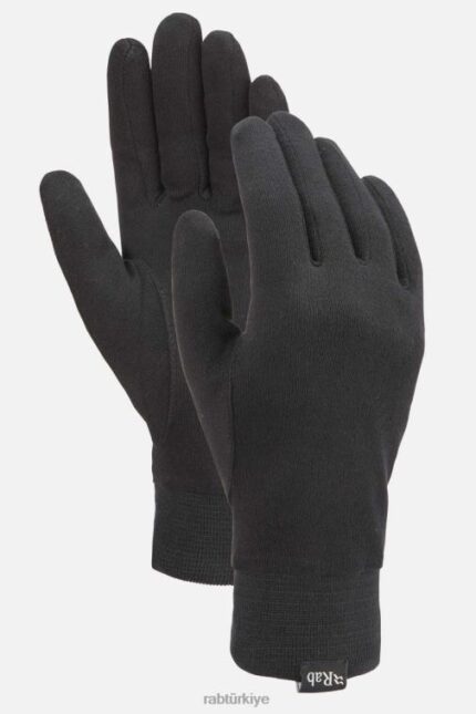 Rab Outdoor Türkiye 626R0651 | Rab ipeksi eldiven siyah üniseks
