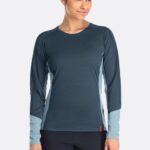 Rab Türkiye 626R0254 | Rab Syncrino Base ls tişört orion mavisi kadınlar